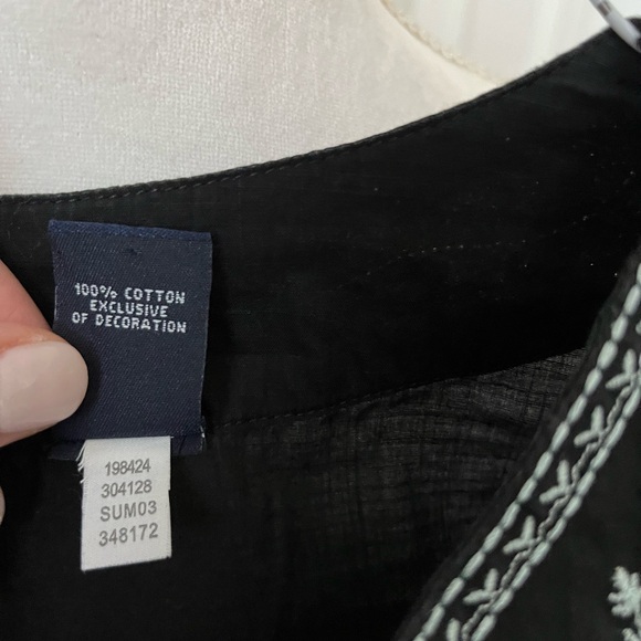 Gap Women’s Black Blouse With White Detailing- XS - Picture 4 of 4